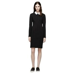 Rag & Bone Black Maria Dress Black White Collar Wednesday Addams Size 8 New NWT
